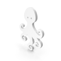 White Octopus Icon PNG & PSD Images
