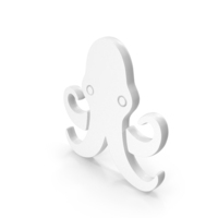 White Octopus Icon PNG & PSD Images