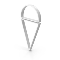 White Ice Cream Cone Outline Icon PNG & PSD Images