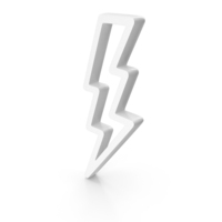 White Lightning Storm Outline Icon PNG & PSD Images