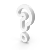 Out Line Question Mark Icon White PNG & PSD Images