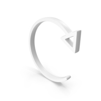White Refresh Icon PNG & PSD Images