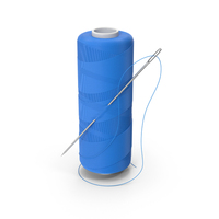 Blue Sewing Thread And Needle PNG & PSD Images