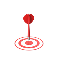 Red Dart On Target PNG & PSD Images