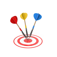 Darts On Red Target PNG & PSD Images