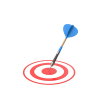 Blue Dart On Red Target PNG & PSD Images