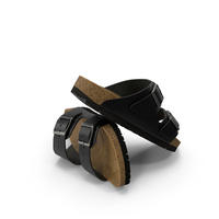 Black Man Soft Footbed Sandals PNG & PSD Images