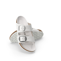 Woman Soft Footbed Sandals White PNG & PSD Images
