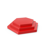 Red Polygonal Display Podium PNG & PSD Images