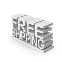 White Free Shipping Symbol PNG & PSD Images