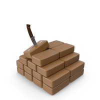 Drug Brick Pile Cut With Knife PNG & PSD Images