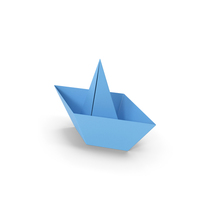 Blue Paper Ship PNG & PSD Images