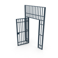 Jail Door Open Blue PNG & PSD Images