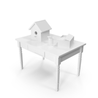 Monochrome Birdhouse Making PNG & PSD Images