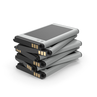 Stacked Phone Batteries PNG & PSD Images
