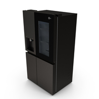 Black Refrigerator LG 27 Side-By-Side InstaView PNG & PSD Images