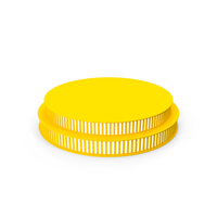 Yellow  Cylindrical Display Podium. Two Tiers With Side Illuminated Panel. PNG & PSD Images