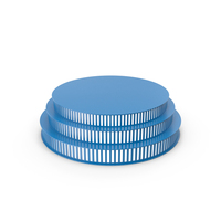 Blue Cylindrical Display Podium PNG & PSD Images