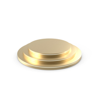 Gold Product Display Podium With Round Steps And Strip Lighting On Side Surfaces PNG & PSD Images