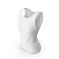 White Sleeveless Female Tank Top PNG & PSD Images