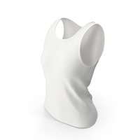 White Sleeveless Female Vest PNG & PSD Images
