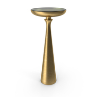 Tapered Round Brass Side Table Tall PNG & PSD Images