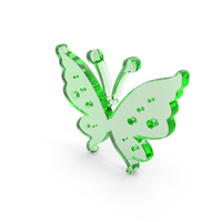 Butterfly Icon Glass PNG & PSD Images