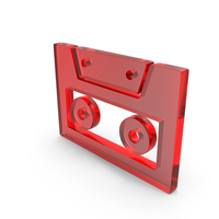 Glass Audio Cassette Icon PNG & PSD Images
