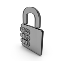 Combination Lock Icon Glass PNG & PSD Images