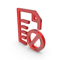 Glass Document Error Icon PNG & PSD Images