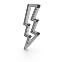 Out Line Lightning Storm Icon Glass PNG & PSD Images