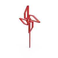 Out Line Paper Windmill Icon Glass PNG & PSD Images
