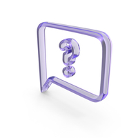 Question Mark Bubble Speech Icon Glass PNG & PSD Images