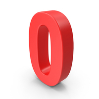 Red Number 0 PNG & PSD Images