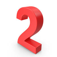 Red Number 2 PNG & PSD Images