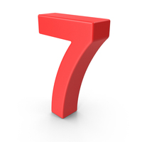 Red Number 7 PNG & PSD Images