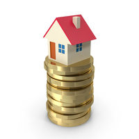 House On A Stack Of Coins PNG & PSD Images