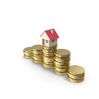 House On A Stack Of Coins PNG & PSD Images