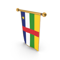 Central African Republic Country Hanging Flag Design PNG & PSD Images