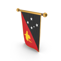Papua New Guinea Country Hanging Flag PNG & PSD Images