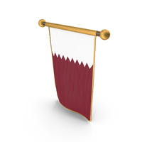 Qatar Country Hanging Flag Design PNG & PSD Images