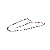 Christian Rosary Beads with Crucifix Red PNG & PSD Images