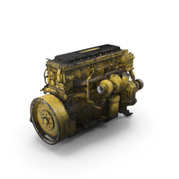 Used Dirty Tractor Diesel Engine PNG & PSD Images
