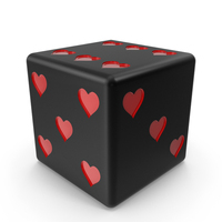 Black Heart Dice PNG & PSD Images