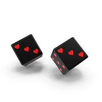 Happy Valentine’s Day Concept Decorative With Heart And Dice PNG & PSD Images