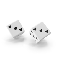 Dice Heart White And Black PNG & PSD Images