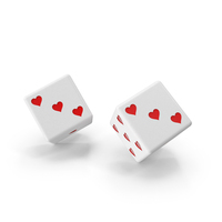 Dice Heart White And Red PNG & PSD Images