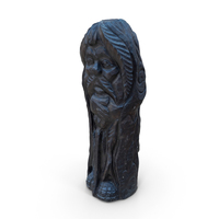 Wood Sculpture Old Man With Walking Stick PNG & PSD Images
