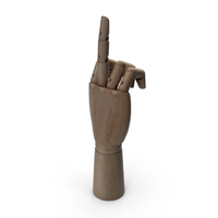 Wooden Figurine Of A Hand With A Raised Middle Finger PNG & PSD Images