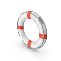 White Lifebuoy Standing PNG & PSD Images